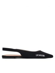 LOVE MOSCHINO Baleriny JA11021G0MIM0000 Czarny. Czarne baleriny damskie Love Moschino, bez wzorów, z materiału, bez obcasa. Za 549.99 zł.