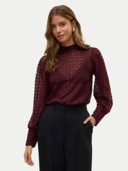 Vero Moda Bluzka Becca 10302894 Fioletowy Regular Fit. Fioletowe bluzki damskie Vero Moda, l, bez wzorów, z syntetyku, bez kołnierzyka, bez ramiączek. Za 109.99 zł.