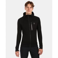 Stylowa i wygodna bawełniana bluza z kapturem Kilpi BALU-M. Czarne bluzy męskie Kilpi, m, bez wzorów, z bawełny, z kapturem. Za 267.13 zł.