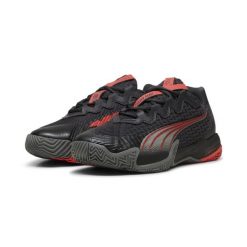 Buty do padla NOVA Elite PUMA Flat Dark Gray Black Medium Active Red. Czarne obuwie sportowe damskie Puma, bez wzorów. W wyprzedaży za 492.00 zł.