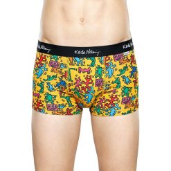 Happy Socks - Bokserki Keith Haring All Over Trunk. Brązowe bokserki męskie marki Happy Socks, z bawełny. W wyprzedaży za 79.90 zł.