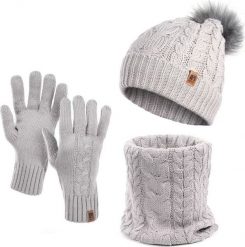 HEYO Zimowy zestaw damski czapka komin i rękawiczki HZ0004 Heyo. Czapki i kapelusze damskie HEYO, na zimę, bez wzorów. Za 69.00 zł.