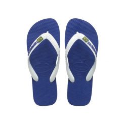 Sandały Havaianas Brasil Niebieskie dla Junior Mężczyzn. Czarne sandały męskie Havaianas, z gumy, bez zapięcia. Za 148.35 zł.