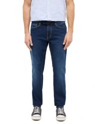 Męskie Spodnie Jeansowe Mustang Style Oregon Slim Denim Blue 1016316 5000 803. Niebieskie spodnie materiałowe męskie Mustang, l, bez wzorów, z denimu. Za 199.99 zł.