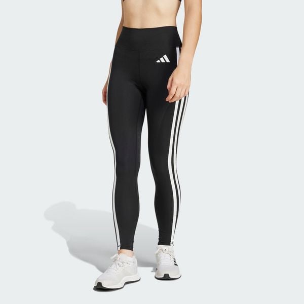 Legginsy Optimé Essentials 7/8 z 3 paskami. Białe legginsy damskie Adidas, xs, bez wzorów, z dzianiny. Za 199.00 zł.
