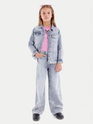 Guess Kurtka jeansowa J5YL04 D5NJ0 Szary Regular Fit. Szare kurtki i płaszcze dla dziewczynek Guess, z aplikacjami, z bawełny, bez kaptura. Za 159.99 zł.