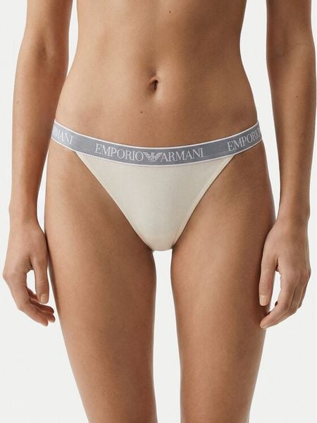 Emporio Armani Underwear Komplet stringów EW000405 AF19026 M0082 Biały. Białe stringi damskie Emporio Armani Underwear, m, bez wzorów, z bawełny. Za 134.99 zł.