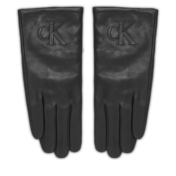 Rękawiczki Damskie Calvin Klein. Czarne rękawiczki damskie Calvin Klein, bez wzorów. Za 369.99 zł.