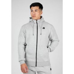Kennewick Bluza z kapturem zapinana na suwak - Szary. Szare bluzy męskie GORILLA WEAR, bez zapięcia, na fitness i siłownię. Za 256.00 zł.