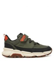 Geox Sneakersy J Flexyper Plus J56LCA 0MEFU C3009 S Khaki. Brązowe buty sportowe chłopięce Geox, bez wzorów, ze skóry, bez zapięcia. Za 309.99 zł.