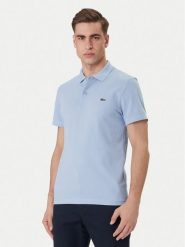 Lacoste Polo DH5522 Błękitny Regular Fit. Niebieskie koszulki polo męskie Lacoste, m, bez wzorów, z bawełny, bez ramiączek. Za 399.99 zł.