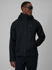 Kurtka softshell wiatroodporna membrana 8000 męska 4F 4FWSS26TSOFM563. Czarne kurtki męskie 4f, m, bez wzorów, z elastanu, bez kaptura. Za 402.99 zł.