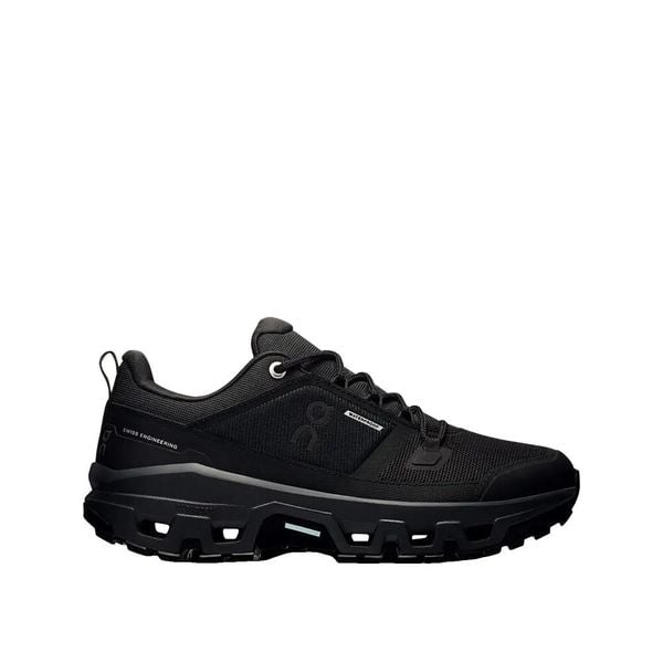 Buty trekkingowe On Cloudrock Low WP Kobieta Czarne. Czarne trekkingi damskie On Running, outdoorowe. Za 983.60 zł.