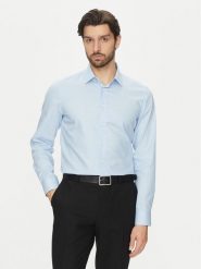 Michael Kors Koszula MK0DS01501 Błękitny Slim Fit. Niebieskie koszule męskie Michael Kors, m, bez wzorów, z bawełny, biznesowe, bez kołnierzyka, bez ramiączek. Za 259.99 zł.