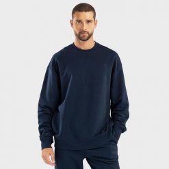 Bluza dresowa Lifestyle męska SIROKO Bluemarine. Niebieskie bluzy męskie SIROKO, m, bez wzorów, z dresówki, bez kaptura, na fitness i siłownię. W wyprzedaży za 83.95 zł.