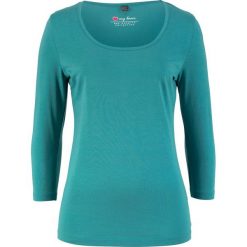 Shirt z rękawami 3/4 bonprix matowy kobaltowy. Bluzki damskie bonprix. Za 29.99 zł.