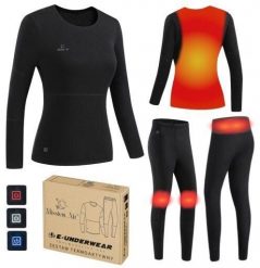 Nils Extreme E-UNDERWEAR WOMAN bielizna damska termoaktywna podgrzewana zestaw roz.L. Czerwona bielizna termoaktywna damska Nils Extreme, l, bez wzorów, bez ramiączek. Za 407.99 zł.