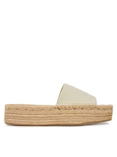 Calvin Klein Klapki Ebeth HW0HW02894 Niebieski jasny. Niebieskie klapki damskie Calvin Klein, bez wzorów, z materiału, bez obcasa. Za 237.99 zł.