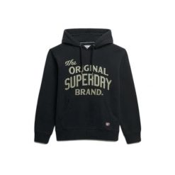 Casualowa bluza z kapturem Superdry Heritage Brand. Czarne bluzy męskie Superdry., m, bez wzorów, z kapturem. Za 342.35 zł.