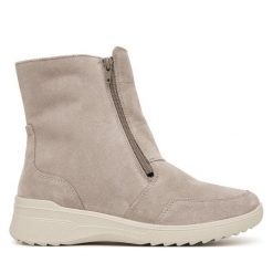 Botki Ara. Brązowe botki damskie Ara, bez obcasa, na płaskiej podeszwie, bez zapięcia. Za 689.99 zł.