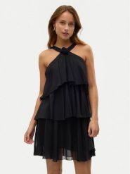 Vero Moda Sukienka koktajlowa Felicia 10329767 Czarny Regular Fit. Czarne sukienki damskie Vero Moda, l, bez wzorów, z syntetyku, wizytowe, bez kołnierzyka, bez ramiączek. W wyprzedaży za 149.99 zł.