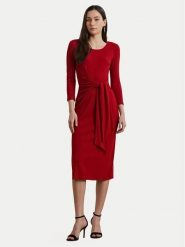 LAUREN RALPH LAUREN Sukienka codzienna 200973598002 Czerwony Slim Fit. Czerwone sukienki damskie Lauren Ralph Lauren, na co dzień, l, bez wzorów, z bawełny, bez kołnierzyka, bez ramiączek, proste. Za 629.99 zł.