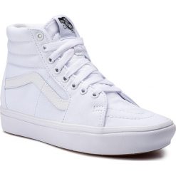 Sneakersy VANS - Comfycush Sk8-Hi VN0A3WMBVNG1 (Classic) True White/True. Białe półbuty damskie Vans, bez wzorów, z gumy, klasyczne, bez obcasa, na płaskiej podeszwie, bez zapięcia. W wyprzedaży za 339.00 zł.
