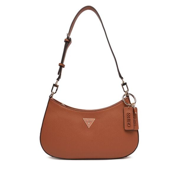 Torebka Guess. Brązowe torebki do ręki damskie Guess, z aplikacjami, klasyczne, bez dodatków. Za 279.99 zł.