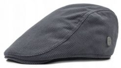 Ocieplany, Sztruksowy Kaszkiet - Pako Jeans - Popielaty. Szare czapki i kapelusze męskie Pako Jeans, na jesień, bez wzorów, z bawełny. Za 65.00 zł.