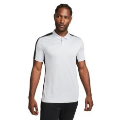 Męska Koszulka Polo Academy DriFIT. Białe koszulki sportowe męskie Nike, m, bez wzorów, bez kołnierzyka, bez ramiączek, trekkingowe. Za 173.99 zł.