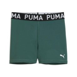Szorty damskie Puma Strong 3". Zielone szorty sportowe damskie Puma, m, bez wzorów, ze skóry, sportowe, do biegania. Za 148.75 zł.