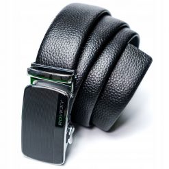 Pasek męski Pierre Andreus QQ-01-HQ-2 CZARNY. Czarne paski damskie ROVICKY, bez wzorów, eleganckie. Za 71.99 zł.