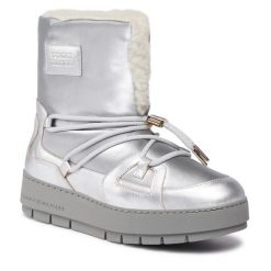 Śniegowce Tommy Hilfiger. Szare kozaki damskie Tommy Hilfiger. Za 779.99 zł.