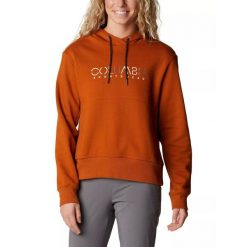 Bluza turystyczna damska Columbia Lodge Hoodie z kapturem. Brązowe bluzy sportowe damskie Columbia, xs, bez wzorów, z kapturem, trekkingowe. W wyprzedaży za 265.00 zł.