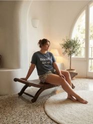 Bawełniana piżama dwuczęściowa z napisem - szary. Szare piżamy damskie Sinsay, l, bez wzorów, z bawełny, bez ramiączek. Za 49.99 zł.