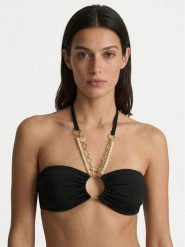 Guess Góra od bikini E6GJ01 KF412 Czarny. Czarne bikini damskie Guess, m, z aplikacjami. Za 349.99 zł.