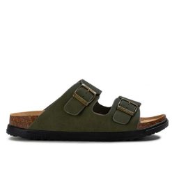 Klapki męskie Wrangler BELVILLE SLIDER MEN LOW. Brązowe klapki męskie Wrangler, z materiału, eleganckie. Za 139.00 zł.