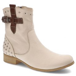 Botki damskie Simen, ze skóry licowej i zapinane na zamek, brązowe, 6276-003-C-Brown. Brązowe botki damskie Simen, ze skóry, boho, bez obcasa, na obcasie, bez zapięcia. Za 239.00 zł.