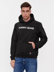 Tommy Jeans Bluza Bold Classics DM0DM18413 Czarny Regular Fit. Czarne bluzy męskie Tommy Jeans, m, bez wzorów, z bawełny, bez kaptura. Za 279.99 zł.