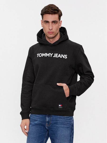 Tommy Jeans Bluza Bold Classics DM0DM18413 Czarny Regular Fit. Czarne bluzy męskie Tommy Jeans, m, bez wzorów, z bawełny, bez kaptura. Za 279.99 zł.
