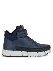 Geox Kozaki J Flexyper Boy J369BA 0CLFU C4002 M Granatowy. Niebieskie buty zimowe chłopięce Geox, bez wzorów, ze skóry, bez zapięcia. Za 259.99 zł.