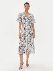 Desigual Sukienka letnia Camisero 24WWVWXA Kolorowy Regular Fit. Sukienki damskie Desigual, na lato, s, bez wzorów, z wiskozy, bez kołnierzyka, bez ramiączek. Za 299.99 zł.