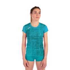 Koszulka do biegania damska Joma Elite VIII. Niebieskie koszulki sportowe damskie Joma, xs, bez wzorów, bez kołnierzyka, bez ramiączek, do biegania. W wyprzedaży za 95.10 zł.