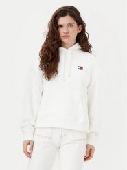 Tommy Jeans Bluza Badge DW0DW19414 Écru Boxy Fit. Bluzy damskie Tommy Jeans, m, bez wzorów, z bawełny, bez kaptura. Za 309.99 zł.