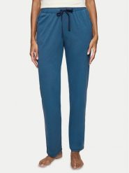 Triumph Spodnie piżamowe Mix & Match 10222619 Granatowy Regular Fit. Niebieskie piżamy damskie Triumph, bez wzorów, z bawełny, bez ramiączek. Za 89.30 zł.