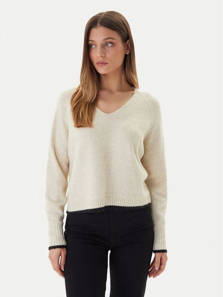 Vero Moda Sweter Aquarius 10331898 Beżowy Regular Fit. Brązowe swetry damskie Vero Moda, l, bez wzorów, z syntetyku, bez kołnierzyka, bez ramiączek, bez kaptura. Za 159.99 zł.
