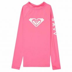 Dziewczęca koszulka z długim rękawem i filtrem UV WHOLE HEARTED. Czerwone t-shirty i topy dla dziewczynek Roxy, bez wzorów, z elastanu, bez ramiączek. Za 139.95 zł.