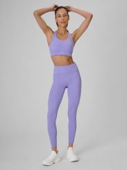 4F Legginsy treningowe szybkoschnące damskie - fioletowe S. Fioletowe legginsy damskie 4f, s, bez wzorów, z materiału. Za 169.99 zł.