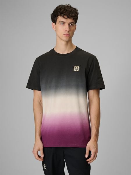 4F T-shirt relaxed z nadrukiem męski - czarny S. Czarne t-shirty męskie 4f, m, bez wzorów, z dzianiny, klasyczne, bez kołnierzyka. W wyprzedaży za 69.99 zł.