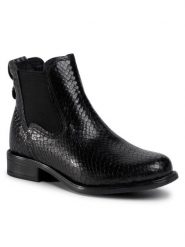 Lasocki Sztyblety OCE-DESA-12 Czarny. Czarne botki damskie Lasocki, ze skóry, bez obcasa, na płaskiej podeszwie, bez zapięcia. Za 111.99 zł.
